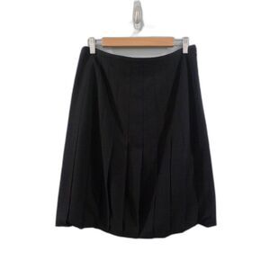 Akris Punto 100% Wool Pleated Skirt - Black 8